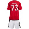 Maglia ufficiale Manchester United Mainoo 73 Casa 2023-24 per Bambino